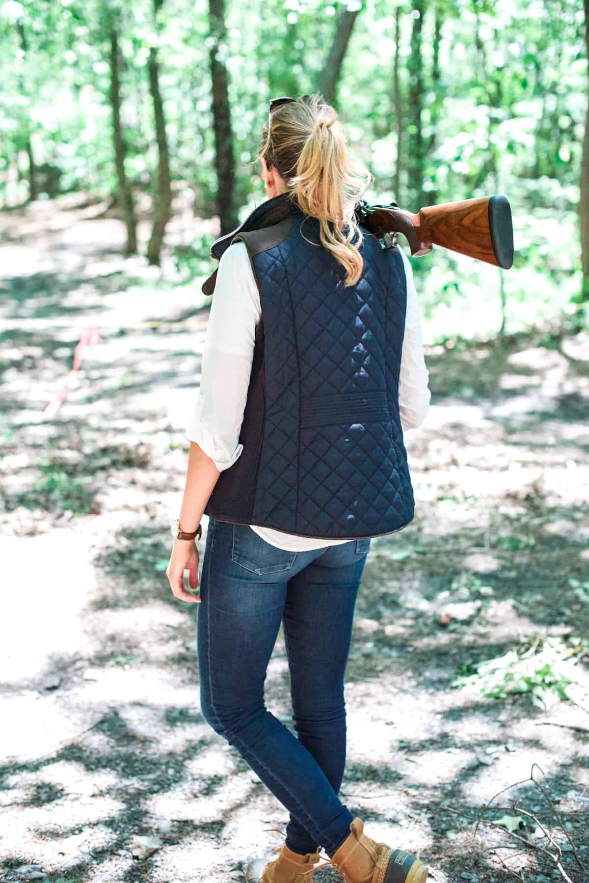 Gallery Quilted Vest with Faux Suede Trim